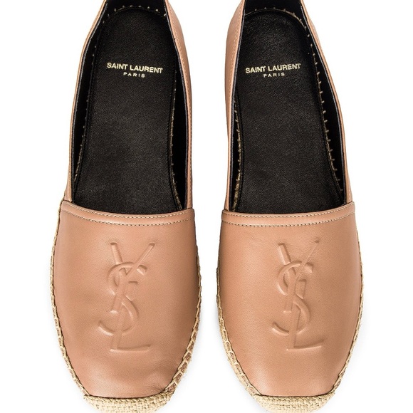 Yves Saint Laurent Tan Espadrille Shoes with Jute Sole - Picture 1 of 8